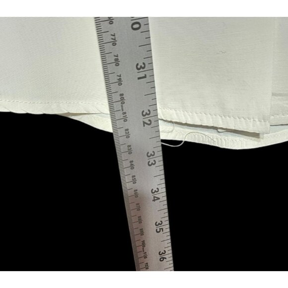 Vintage T & F White Button-Down Shirt With Ornate Gold Embroidery & Tassel Accen - Picture 3 of 6